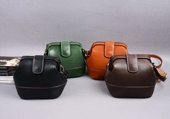 Vintage Womens Black Leather Small Doctor Shoulder Bag Doctor Crossbody Purses for Women