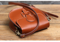Stylish LEATHER WOMEN Saddle Bag SHOULDER BAG Circle Crossbody Purse FOR WOMEN