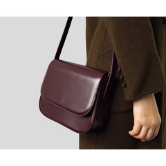 Stylish Leather Womens Minimalist Shoulder Bag Crossbody Bag Purse for Women