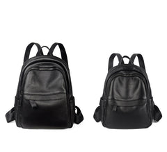 Fashion Womens Black Leather Backpack Purse Leather School Black Backpack Laptop Backpack Purse