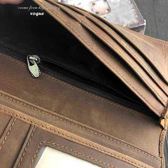 Bifold Long Wallets with Chain For Men