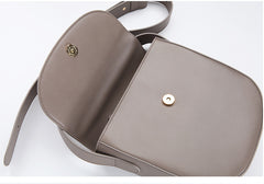 Minimalist Leather Womens Stylish Saddle Crossbody Bag Purse Shoulder Bag for Women