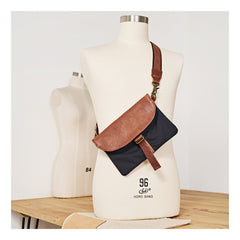Cool Canvas Leather Mens Messenger Shoulder Bag Small Canvas Side Bag Courier Bags for Men