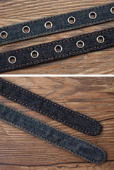 Vintage BLue Women Denim Slim Belts Denim Blue Belts Vintage Belts For Women