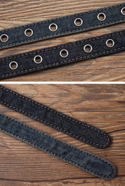 Vintage Women Denim Slim Belts Denim Blue Belts Vintage Belts For Women AIZZ00251008