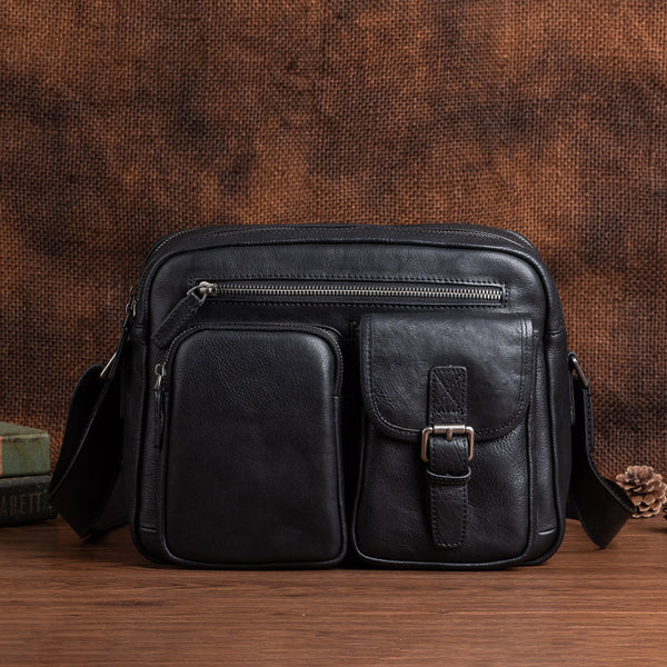 Genuine Leather Handbag Vintage Messenger Bag Crossbody Bag Shoulder Bag Purse For Women - EverHandmade