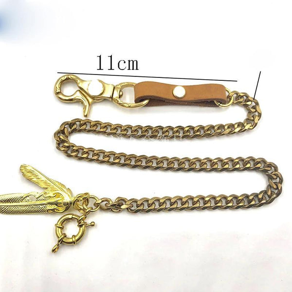 Cool Brass 19'' Mens Key Chain Pants Chain Rock Biker Wallet Chain jeans chain jean chains for Men
