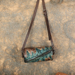 Vintage Leather Womens Barrel Shoulder Bags Bucket - Leather Texture Detail