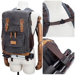 GREEN LARGE CANVAS WATERPROOF MENS CANON CAMERA BACKPACK DSLR CAMERA BAG NIKON CAMERA BAG DSLR CAMERA BAG