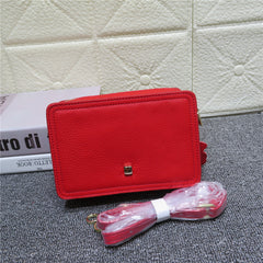 Cute Leather Womens Small Box Crossbody Bag Purse Zipper Shoulder Bag for Women
