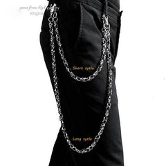 PUNK SKULL BIKER SILVER WALLET CHAIN LONG PANTS CHAIN SILVER SKULL jeans chain jean chain FOR MEN