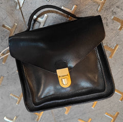 Vintage Leather Womens Square Satchels Shoulder Bags - Size Detail