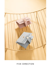 Cute Women Pink Vegan Leather Small Card Holder Card Wallet Slim Card Holder Credit Card Holder For Women