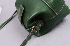Vintage Womens Black Leather Small Doctor Shoulder Bag Doctor Crossbody Purses for Women