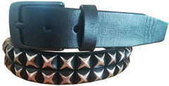 Handmade personalized Custom punk rivet Leather men White black belt