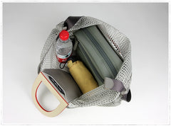 Womens Orange Net Polyester Leather Tote Handbag Purse Polyester Tote Shoulder Bag Purse for Ladies