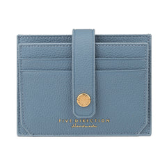 Cute Women Gray Vegan Leather Small Card Holder Card Wallet Slim Card Holder Credit Card Holder For Women