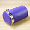Vintage Women Purple Leather Cup Coin Wallet Frame Clasp Coin Pouch Change Wallet For Women