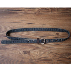 Cute Women Blue Denim Slim Belt Denim Blue Belt Vintage Belts For Women