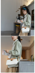 Vintage Womens Gray Leather Doctor Handbags Shoulder Purses Doctor Purse for Women