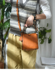 Womens Green Leather Doctor Handbag Purses Square Doctor Crossbody Purse for Women