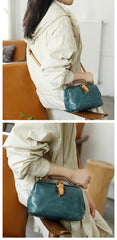 Vintage Womens Tan Leather Doctor Handbag Side Purses Doctor Purses for Women