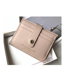 Cute Women Mocha Green Sheepskin Card Holder Slim Card Wallet Mocha Green Small Card Holder Credit Card Holder For Women