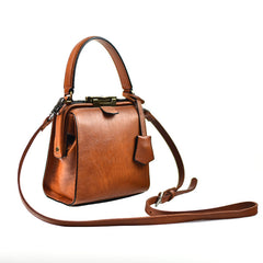 Womens Green Leather Doctor Handbag Purses Square Doctor Crossbody Purse for Women
