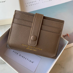 Cute Women Black Leather Card Holder Slim Card Wallet Black Small Card Holder Credit Card Holder For Women