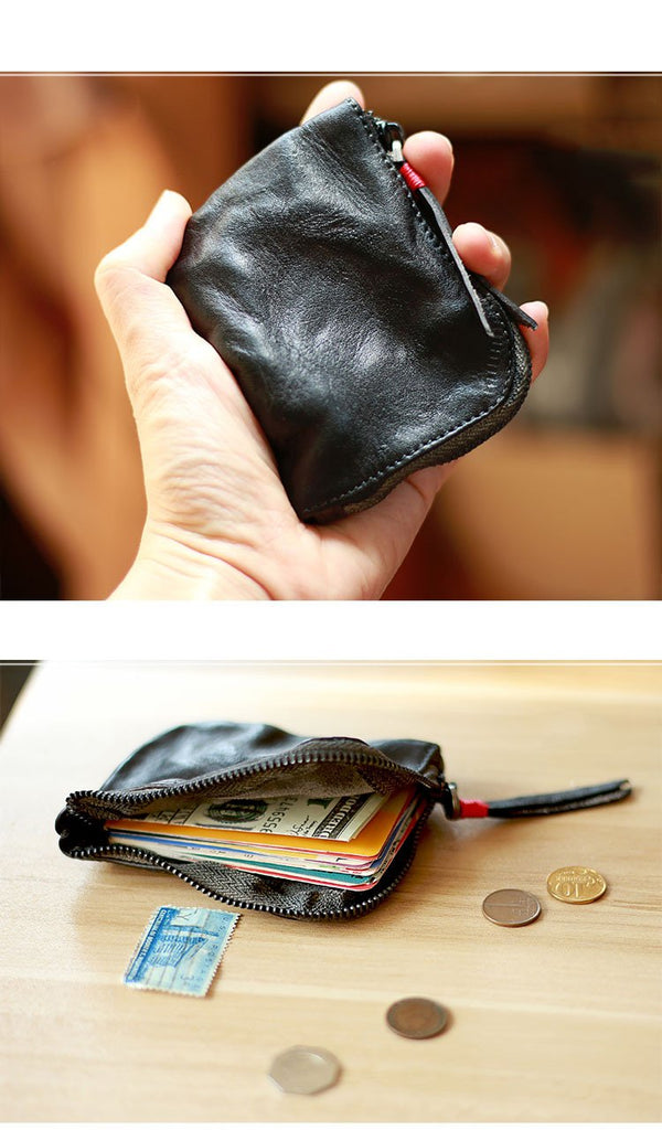Mens Leather Coin Wallet / Leather Bifold Wallet Purse / Mens Leather Coin  Purse / Credit Card Holder / Vintage Leather Wallet for Men - Etsy