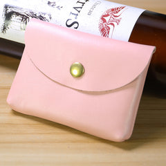 Pink Cute Women Leather Card Wallet Mini Coin Wallets Slim Card Holder Wallets For Women