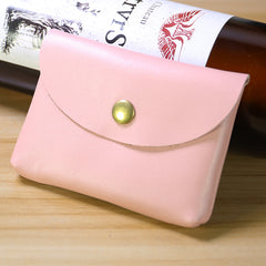 Pink Cute Women Leather Card Wallet Mini Coin Wallets Slim Card Holder Wallets For Women