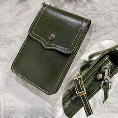 Vintage Leather Small phone Purse shoulder bag leather crossbody bag for women
