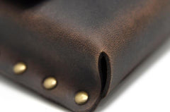 Cool Vintage Leather Mens Cigarette Case Cigarette Holder Belt Pouch with Belt Loop for Men