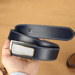 Handmade Mens Coffee Leather Leather Belts PERSONALIZED Leather Buckle Belt for Men