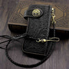 Handmade Black Leather Mens Biker Chain Wallet Biker wallet with Chain Long Wallet For Men