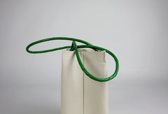 Cute Womens Small Green Leather Shoulder Tote Bag Small Best Tote Shopper Bag Purse for Ladies