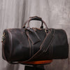 Cool Vintage Leather Mens Duffle Bag Weekender Bag Overnight Bag Travel Bag - EverHandmade
