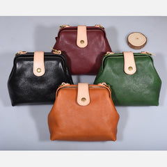 Vintage Womens Black Leather Mini Doctor Shoulder Purses Black Doctor Crossbody Purses for Women
