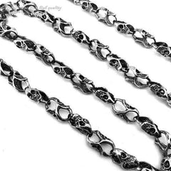 PUNK SKULL BIKER SILVER WALLET CHAIN LONG PANTS CHAIN SILVER SKULL jeans chain jean chain FOR MEN