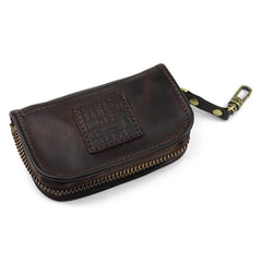 Brown Leather Men's Key Wallet Car Key Case Black Leather Key Holder For Men