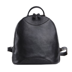 Genuine Leather Cute Women Backpack Bag Shoulder Bag Red Brown Leather Purse