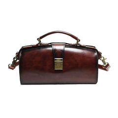 Vintage Womens Tan Leather Doctor Handbag Purses Vintage Handmade Doctor Crossbody Purse for Women