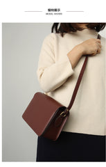 Minimalist Leather Womens Stylish Messenger Crossbody Bag Purse Shoulder Bag for Women