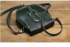 Stylish LEATHER WOMEN Saddle Bag SHOULDER BAG Circle Crossbody Purse FOR WOMEN