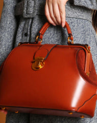 Handmade Leather handbag doctor bag shoulder bag for women leather bag - EverHandmade