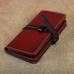 Handmade Womens Leather Long Wallet Bifold Long Wallets Card Wallet Clutch Wallet for Ladies