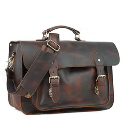 Vitnage Brown Leather Men's Camera Messenger Bag SLR SIDE BAG Camera Handbag For Men