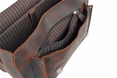 Vitnage Brown Leather Men's Camera Messenger Bag SLR SIDE BAG Camera Handbag For Men