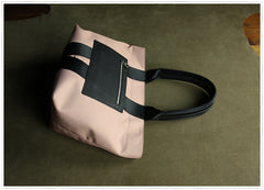 Khaki Womens Nylon Shopper Tote Womens Nylon Shoulder Tote Khaki Nylon Handbag Purse for Ladies